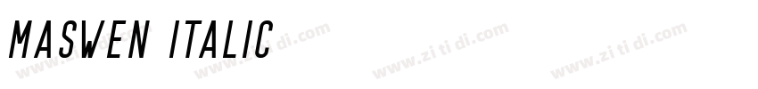 Maswen Italic字体转换